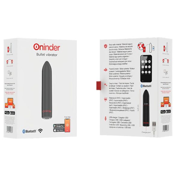 Oninder - mini vibrator - trådløs smart - sort