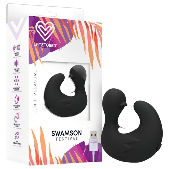 Latetobed - andeformet finger-vibrator (sort)