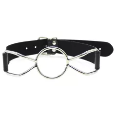 Latetobed - åben mundknebel - sort