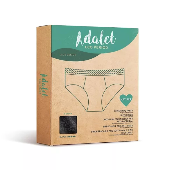 Adalet Natura Super - menstruationstrusse - sort