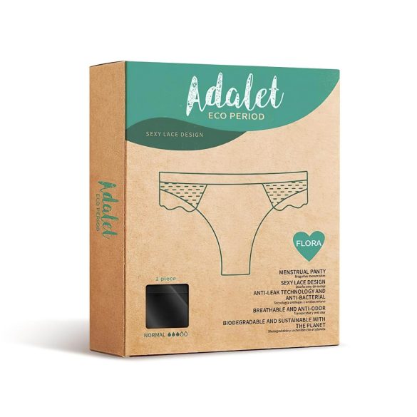 Adalet Flora Normal - menstruationstrusse - sort - XL