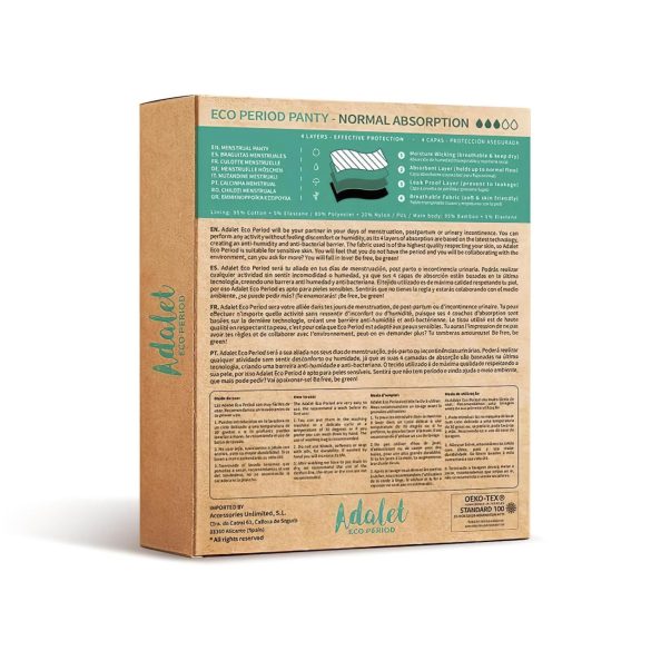 Adalet Flora Normal - menstruationstrusse - sort - XL