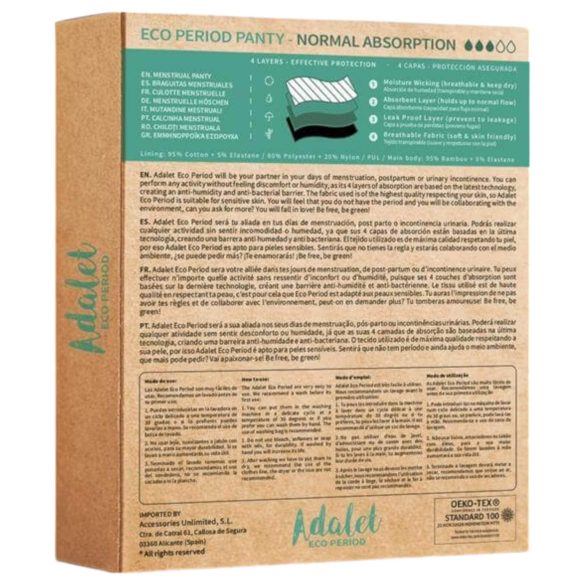 Adalet Ocean Normal - menstruationstrusser - sort - M