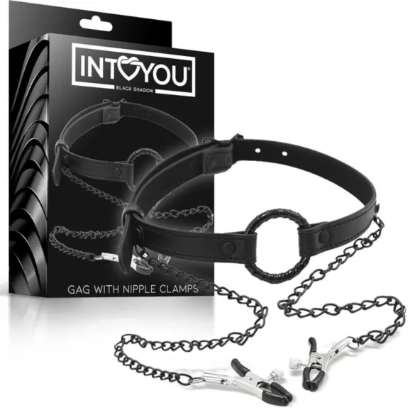 INTOYOU - mundprop med brystklemme - sort