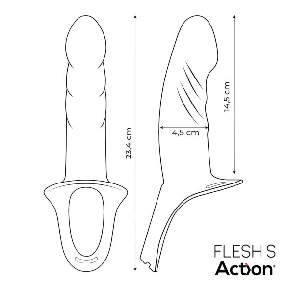 Action StrapOn S - hul strap-on dildo - natur