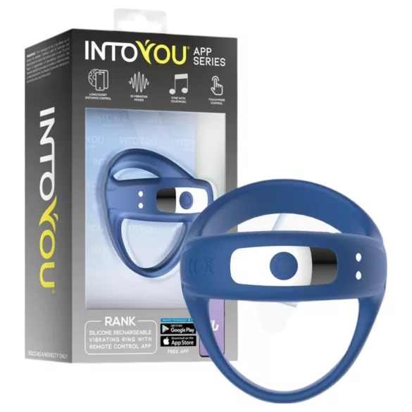 INTOYOU - vibratorisk penisring med kugler - blå