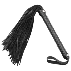 Latetobed - tekstureret pisk - sort - 48cm