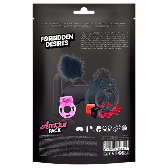 Amour Pack Forbidden Desires - begyndersæt med vibrator - 7 dele