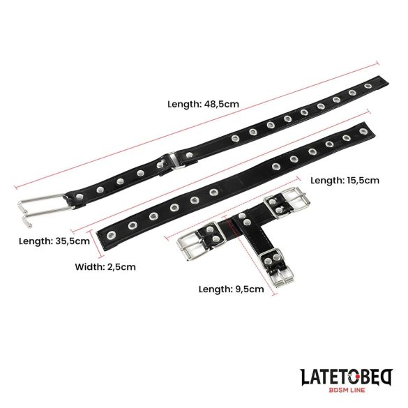 Latetobed - halsbånd med næsekrog - sort