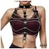 Adalet Hilda - bondage harness med kæde - vegansk læder - sort