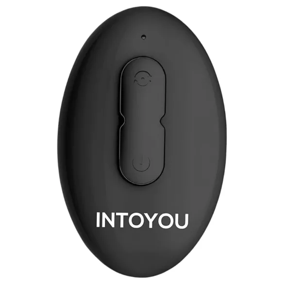 IntoYou Bruce - roterende prostatavibrator med fjernbetjening og dobbelt ring (sort)