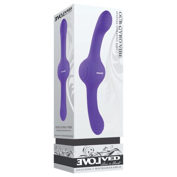 Evolved Our Gyro Vibe - genopladelig, vibrerende dobbelt vibrator (lilla)