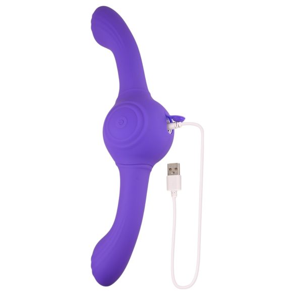 Evolved Our Gyro Vibe - genopladelig, vibrerende dobbelt vibrator (lilla)
