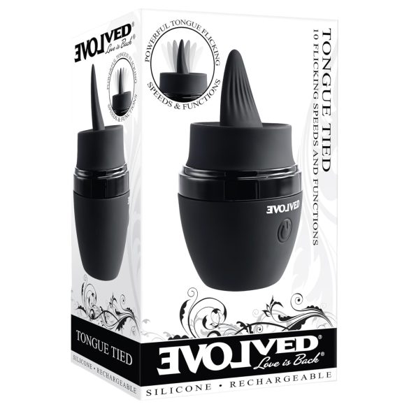 Evolved - klitorisvibrator med tunge - genopladelig - sort