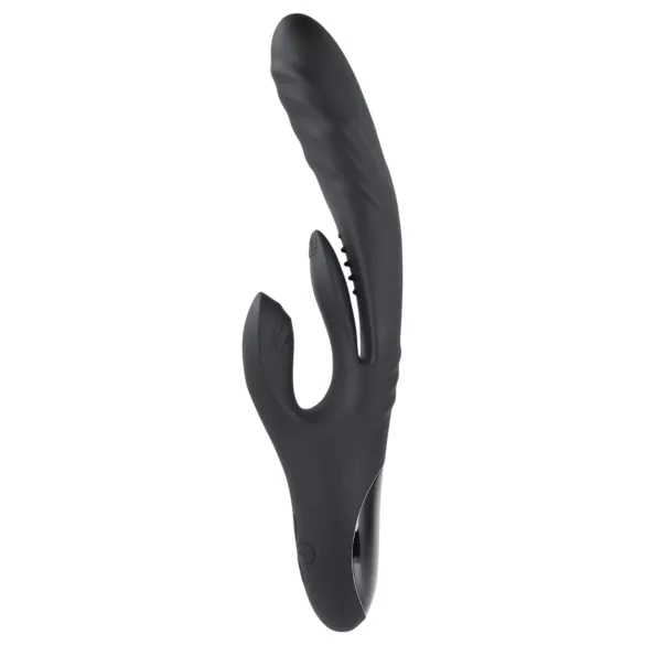 Playboy Rapid Rabbit - klitorisvibrator med rabbit-arm - genopladelig - sort
