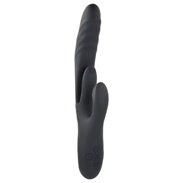 Playboy Rapid Rabbit - klitorisvibrator med rabbit-arm - genopladelig - sort
