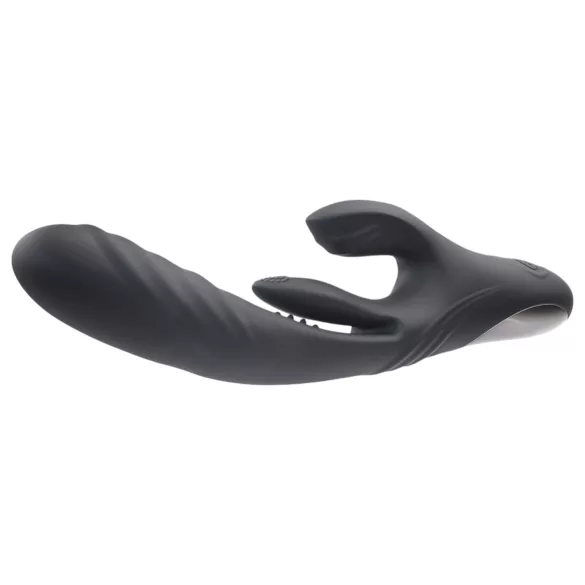 Playboy Rapid Rabbit - klitorisvibrator med rabbit-arm - genopladelig - sort