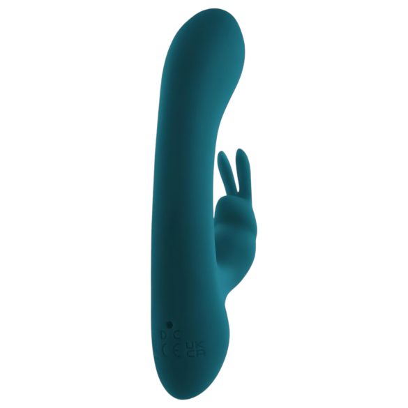 Playboy Rabbit - klitorisvibrator med arm - genopladelig, vandtæt, turkis