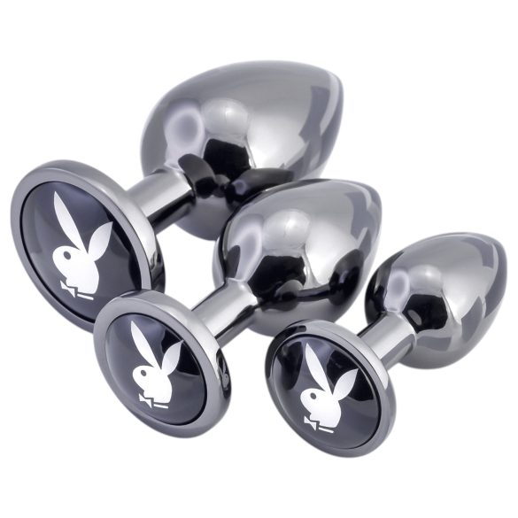 Playboy - Anal Plug Sæt - 3 stk. (Sølv)