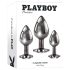 Playboy - analplugsæt - 3 stk - sølv