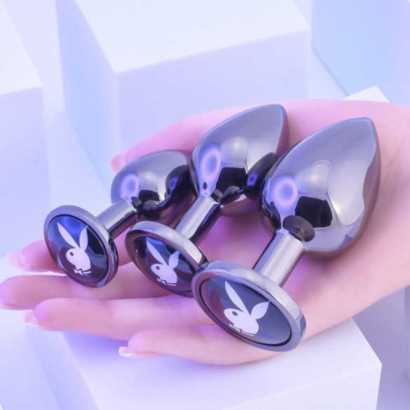 Playboy - analplugsæt - 3 stk - sølv