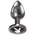 Playboy Tux - lille anal plug (sølv)