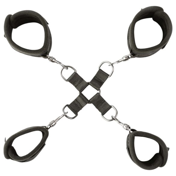 Sei Mio - sæt hånd- og ankelmanchetter - sort