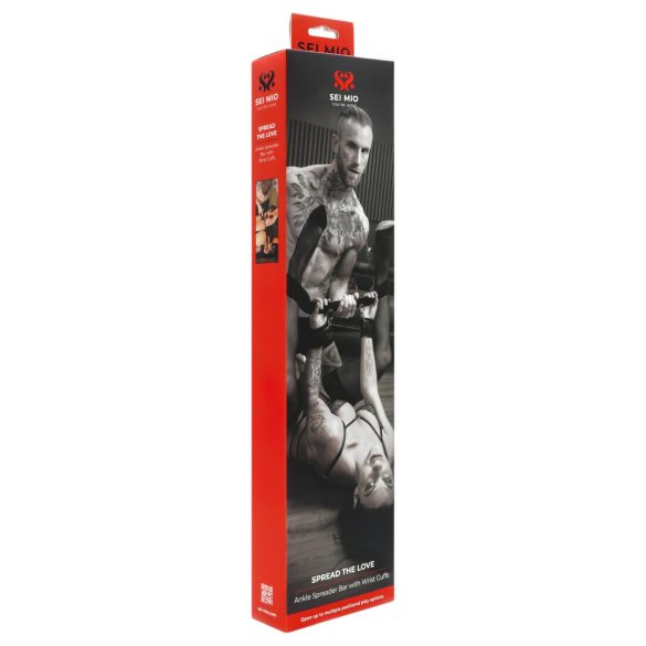 Sei Mio - spredestang med manchetter - sort