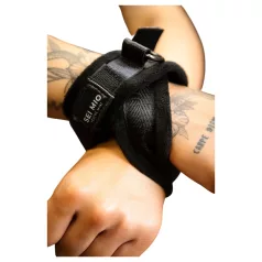 Sei Mio - håndleds- og ankelmanchetter - krydsdesign - sort