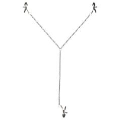 Sei Mio - brystvorte- og skamlæbecps - justerbar metal sort