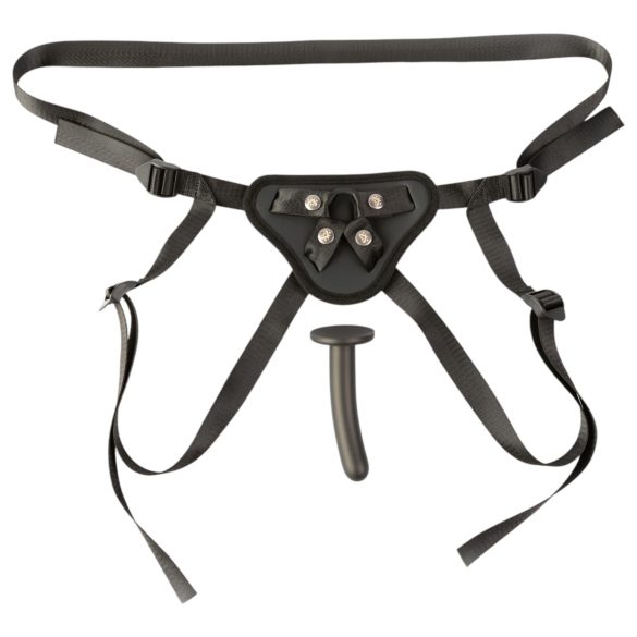 Sei Mio - strap-on dildo med harness - 12,5 cm - sort