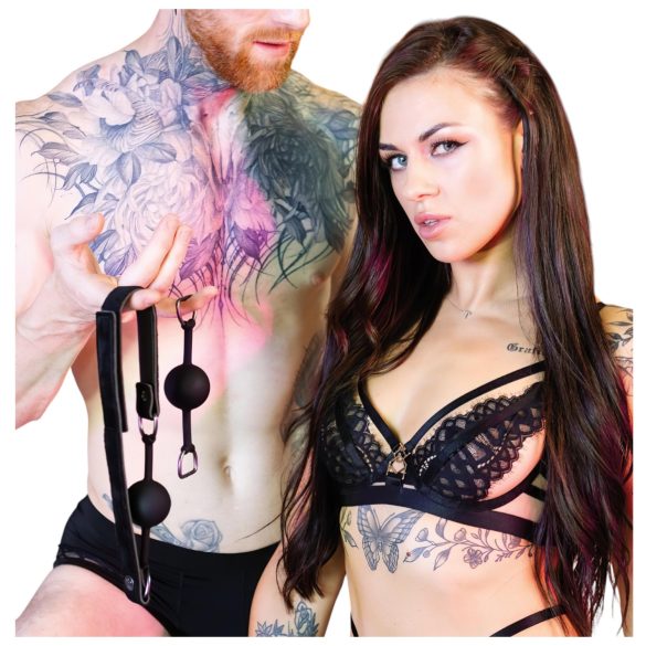 Sei Mio - mundgag sæt - 2 dele - sort