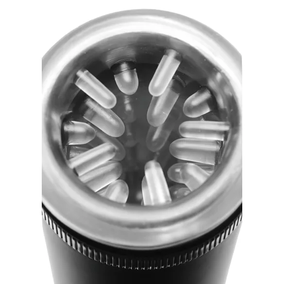 Master-Bot - op/ned bevægelig, blød pigget mund masturbator (sort)