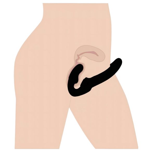 Strap U Revolver - påsæt dildo uden stropper (sort)