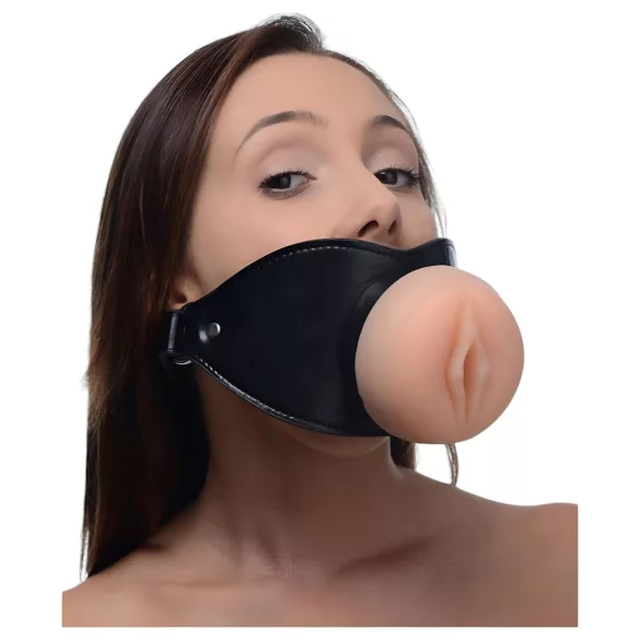 Master Series - mundspreder - realistisk vaginaform - natur