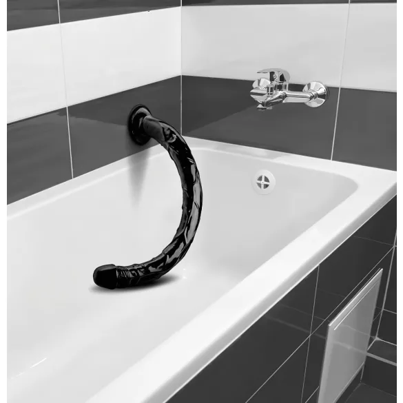 Hosed - analdildo med sugekop - sort - 19 cm