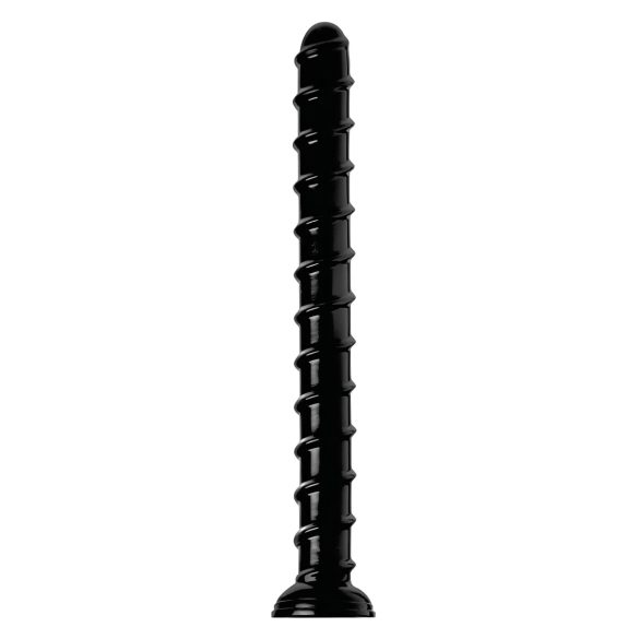 Hosed Swirl Tchick - analdildo - lang fleksibel - silikone/sort - 18 cm