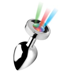 Booty Sparks - analplug med lys - stor - sølv