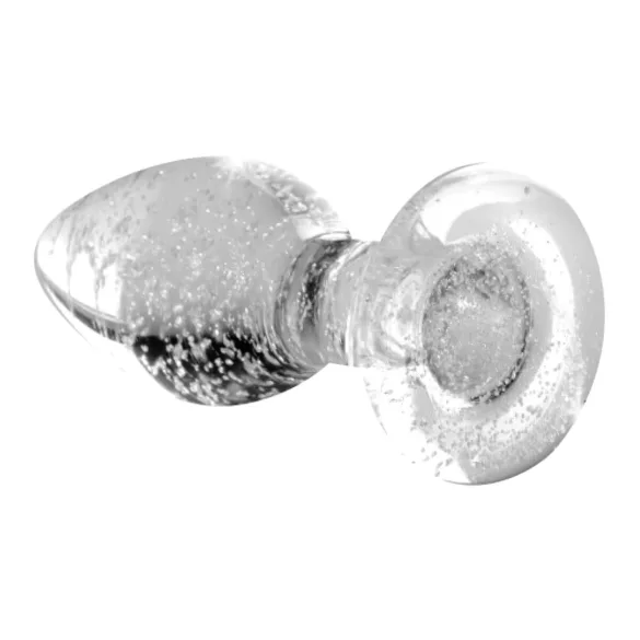 Booty Sparks Glow in the Dark S - glas anal plug (gennemsigtig)
