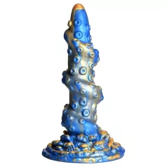   Creature Cocks Kraken - dildo med spiral tentakel - 21cm - guld/blå