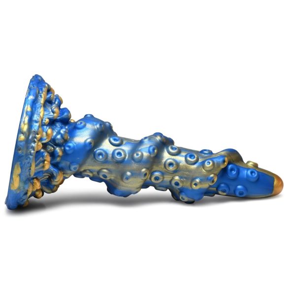 Creature Cocks Kraken - dildo med spiral tentakel - 21cm - guld/blå
