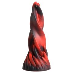  Creature Cocks - dildo med spiralmønster - silikone - 19cm - rød