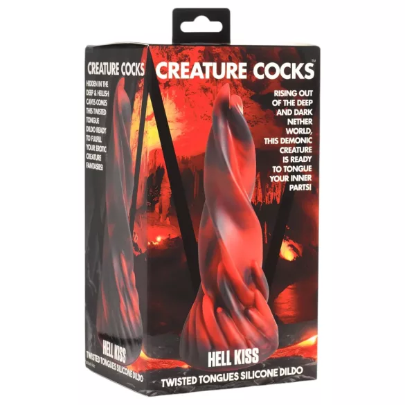 Creature Cocks Hell Kiss - snoet silikonedildo - 19 cm (rød)