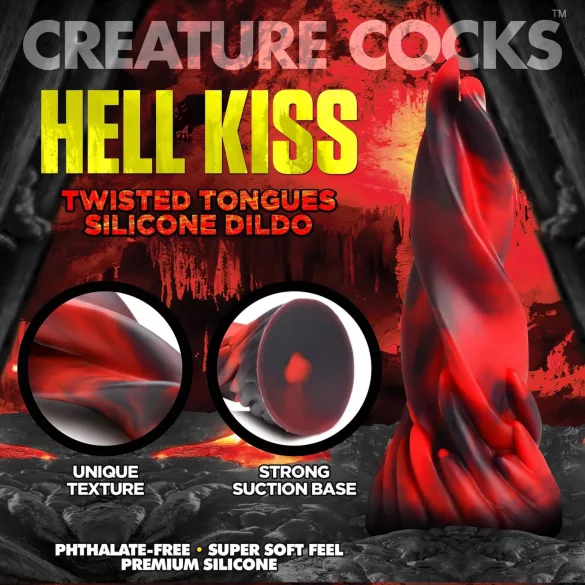 Creature Cocks Hell Kiss - snoet silikonedildo - 19 cm (rød)