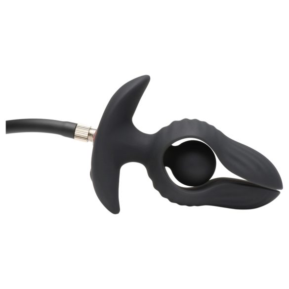 XR Brands - vibrerende oppustelig analplug - sort