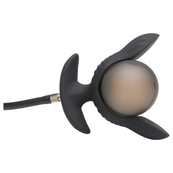 XR Brands - vibrerende oppustelig analplug - sort