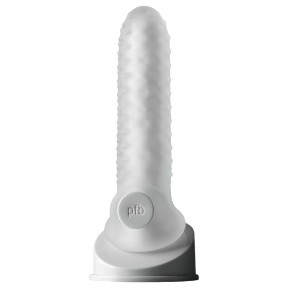 Fat Boy Checker Box - penis sleeve - tekstur med riller - hvid 17cm