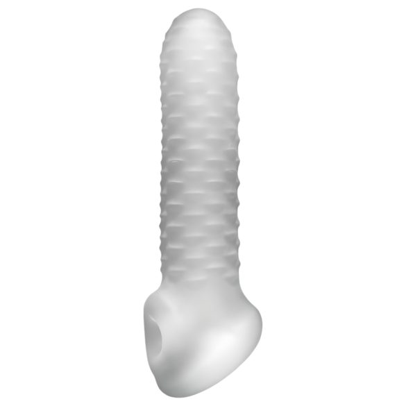Fat Boy Checker Box - penis sleeve - tekstur med riller - hvid 17cm