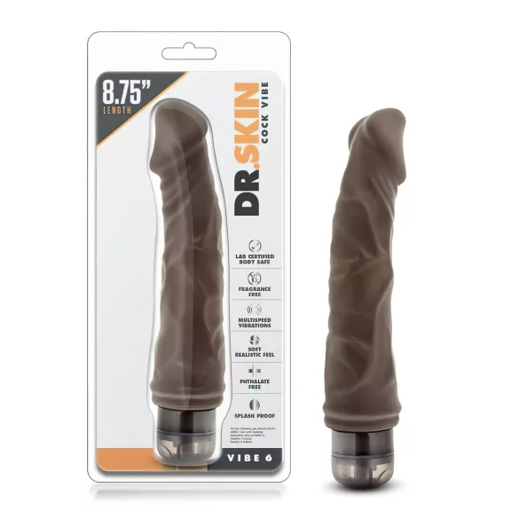 Dr. Skin - dildo vibrator - realistisk - brun