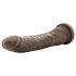 Dr. Skin - dildo med sugekop - realistisk brun - 20,5 cm